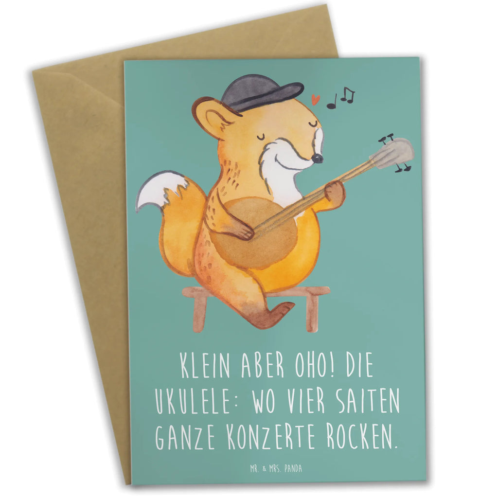 Grußkarte Ukulele Magie Grußkarte, Klappkarte, Einladungskarte, Glückwunschkarte, Hochzeitskarte, Geburtstagskarte, Karte, Ansichtskarten, Instrumente, Geschenke Musiker, Musikliebhaber