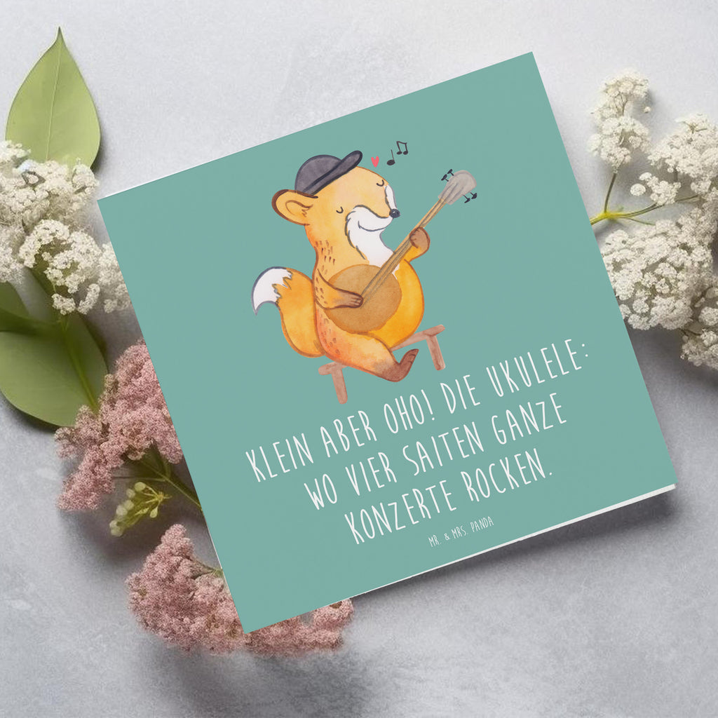 Deluxe Karte Ukulele Magie Karte, Grußkarte, Klappkarte, Einladungskarte, Glückwunschkarte, Hochzeitskarte, Geburtstagskarte, Hochwertige Grußkarte, Hochwertige Klappkarte, Instrumente, Geschenke Musiker, Musikliebhaber