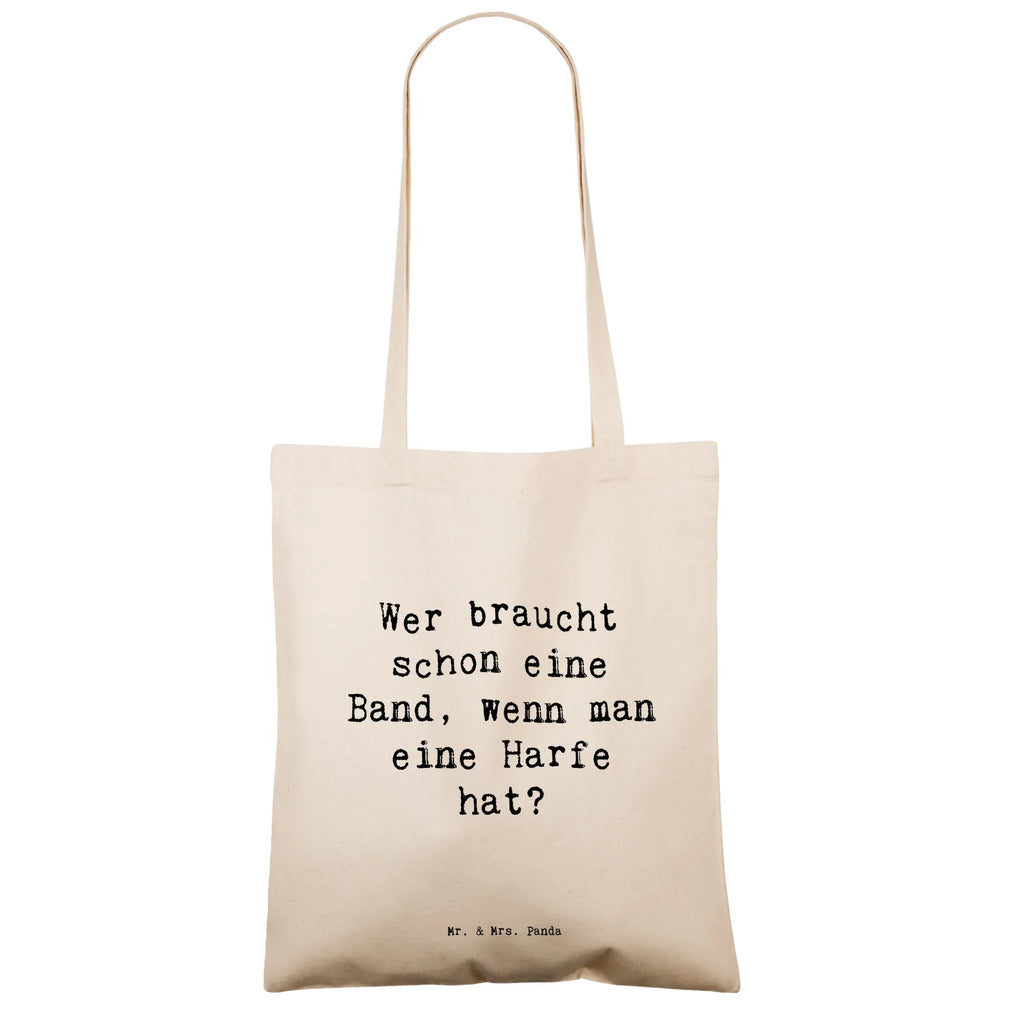 Tragetasche Spruch Wer braucht schon eine Band, wenn man eine Harfe hat? Beuteltasche, Beutel, Einkaufstasche, Jutebeutel, Stoffbeutel, Tasche, Shopper, Umhängetasche, Strandtasche, Schultertasche, Stofftasche, Tragetasche, Badetasche, Jutetasche, Einkaufstüte, Laptoptasche, Instrumente, Geschenke Musiker, Musikliebhaber