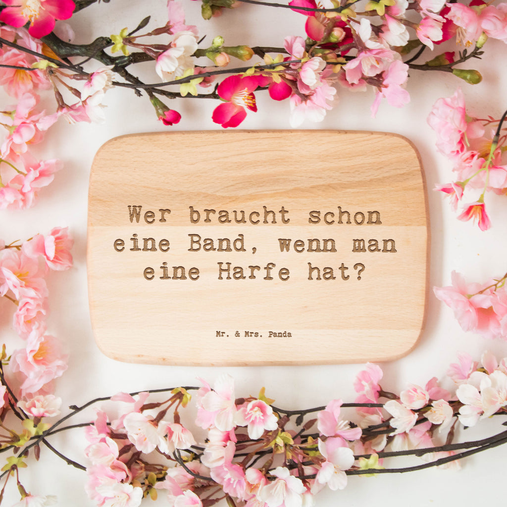 Frühstücksbrett Spruch Wer braucht schon eine Band, wenn man eine Harfe hat? Frühstücksbrett, Holzbrett, Schneidebrett, Schneidebrett Holz, Frühstücksbrettchen, Küchenbrett, Instrumente, Geschenke Musiker, Musikliebhaber