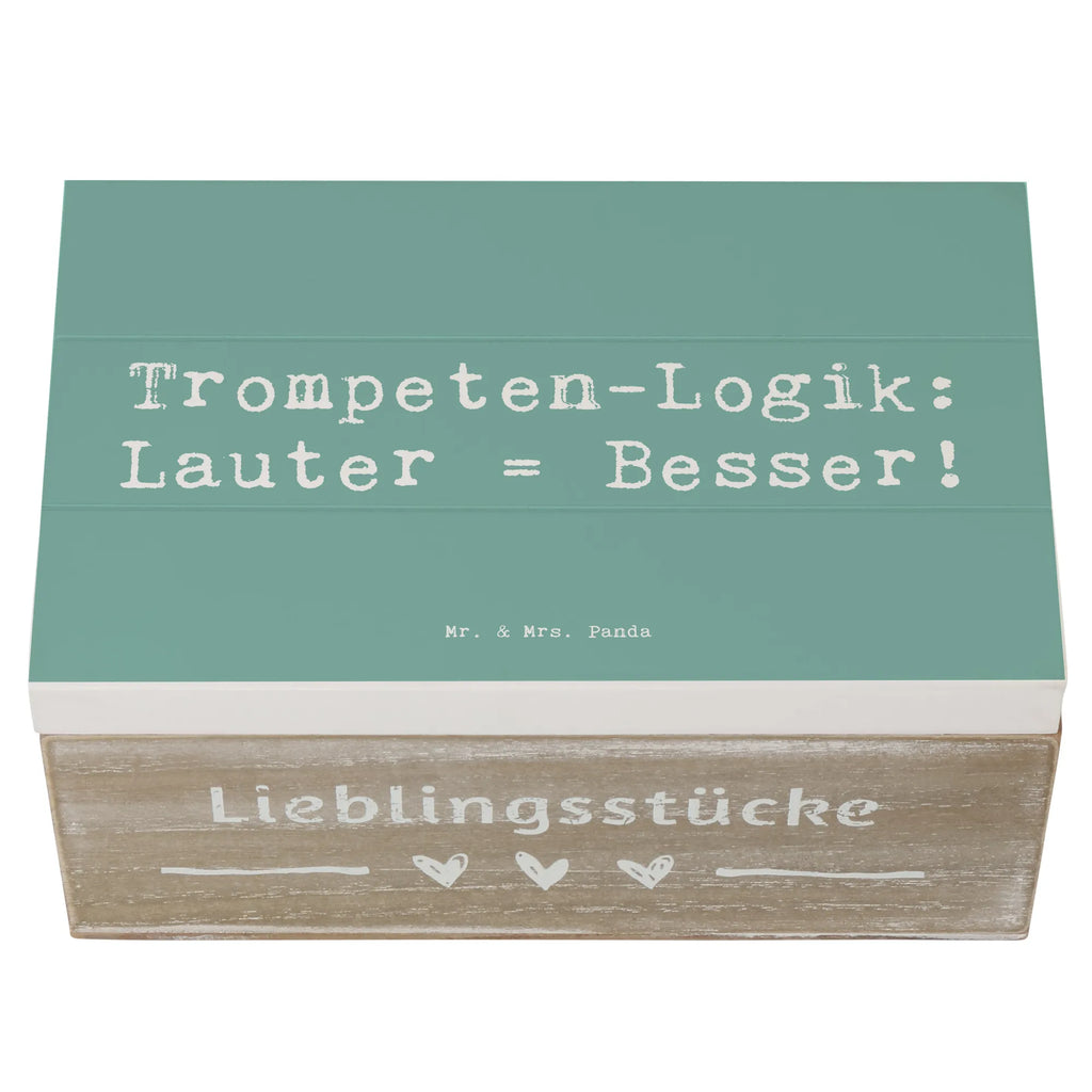 Holzkiste Spruch Trompeten Weisheit Holzkiste, Kiste, Schatzkiste, Truhe, Schatulle, XXL, Erinnerungsbox, Erinnerungskiste, Dekokiste, Aufbewahrungsbox, Geschenkbox, Geschenkdose, Instrumente, Geschenke Musiker, Musikliebhaber