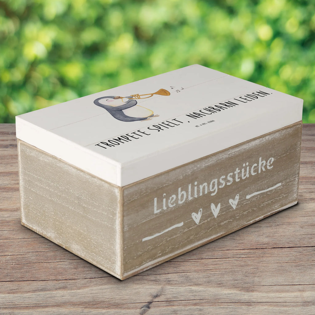 Holzkiste Trompete Freude Holzkiste, Kiste, Schatzkiste, Truhe, Schatulle, XXL, Erinnerungsbox, Erinnerungskiste, Dekokiste, Aufbewahrungsbox, Geschenkbox, Geschenkdose, Instrumente, Geschenke Musiker, Musikliebhaber