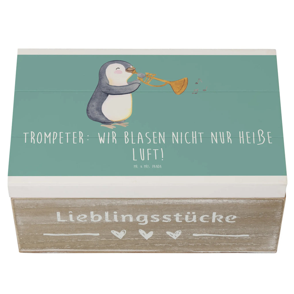 Holzkiste Trompete Kunst Holzkiste, Kiste, Schatzkiste, Truhe, Schatulle, XXL, Erinnerungsbox, Erinnerungskiste, Dekokiste, Aufbewahrungsbox, Geschenkbox, Geschenkdose, Instrumente, Geschenke Musiker, Musikliebhaber