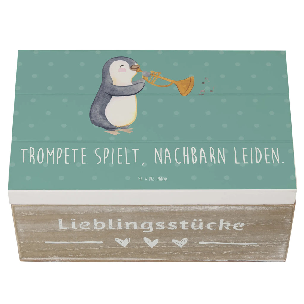 Holzkiste Trompete Freude Holzkiste, Kiste, Schatzkiste, Truhe, Schatulle, XXL, Erinnerungsbox, Erinnerungskiste, Dekokiste, Aufbewahrungsbox, Geschenkbox, Geschenkdose, Instrumente, Geschenke Musiker, Musikliebhaber