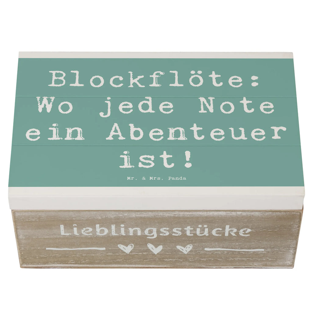 Holzkiste Spruch Abenteuer Blockflöte Holzkiste, Kiste, Schatzkiste, Truhe, Schatulle, XXL, Erinnerungsbox, Erinnerungskiste, Dekokiste, Aufbewahrungsbox, Geschenkbox, Geschenkdose, Instrumente, Geschenke Musiker, Musikliebhaber