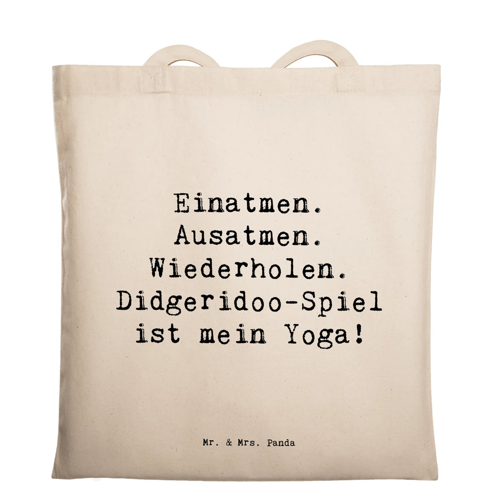 Tragetasche Einatmen. Ausatmen. Wiederholen. Didgeridoo-Spiel ist mein Yoga! Beuteltasche, Beutel, Einkaufstasche, Jutebeutel, Stoffbeutel, Tasche, Shopper, Umhängetasche, Strandtasche, Schultertasche, Stofftasche, Tragetasche, Badetasche, Jutetasche, Einkaufstüte, Laptoptasche, Instrumente, Geschenke Musiker, Musikliebhaber