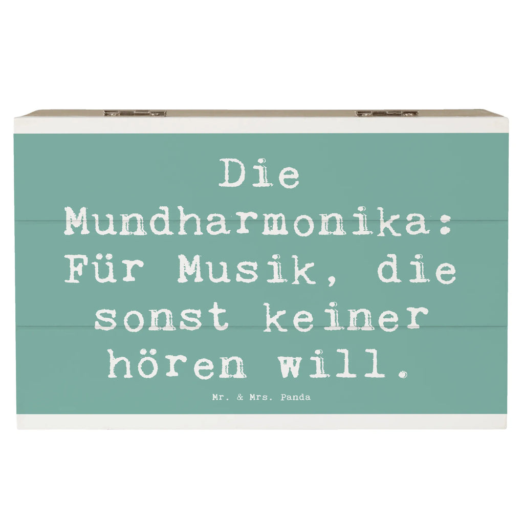 Holzkiste Spruch Musik Mundharmonika Holzkiste, Kiste, Schatzkiste, Truhe, Schatulle, XXL, Erinnerungsbox, Erinnerungskiste, Dekokiste, Aufbewahrungsbox, Geschenkbox, Geschenkdose, Instrumente, Geschenke Musiker, Musikliebhaber