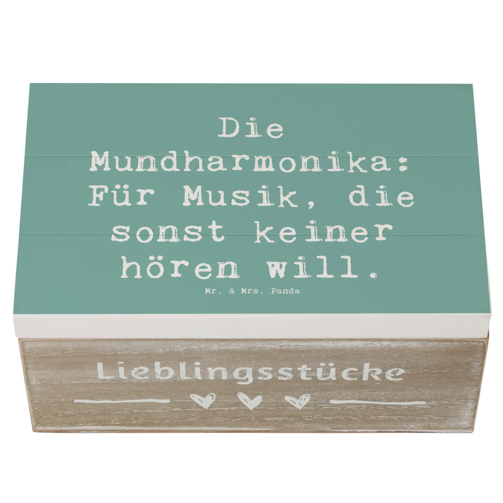 Holzkiste Spruch Musik Mundharmonika Holzkiste, Kiste, Schatzkiste, Truhe, Schatulle, XXL, Erinnerungsbox, Erinnerungskiste, Dekokiste, Aufbewahrungsbox, Geschenkbox, Geschenkdose, Instrumente, Geschenke Musiker, Musikliebhaber