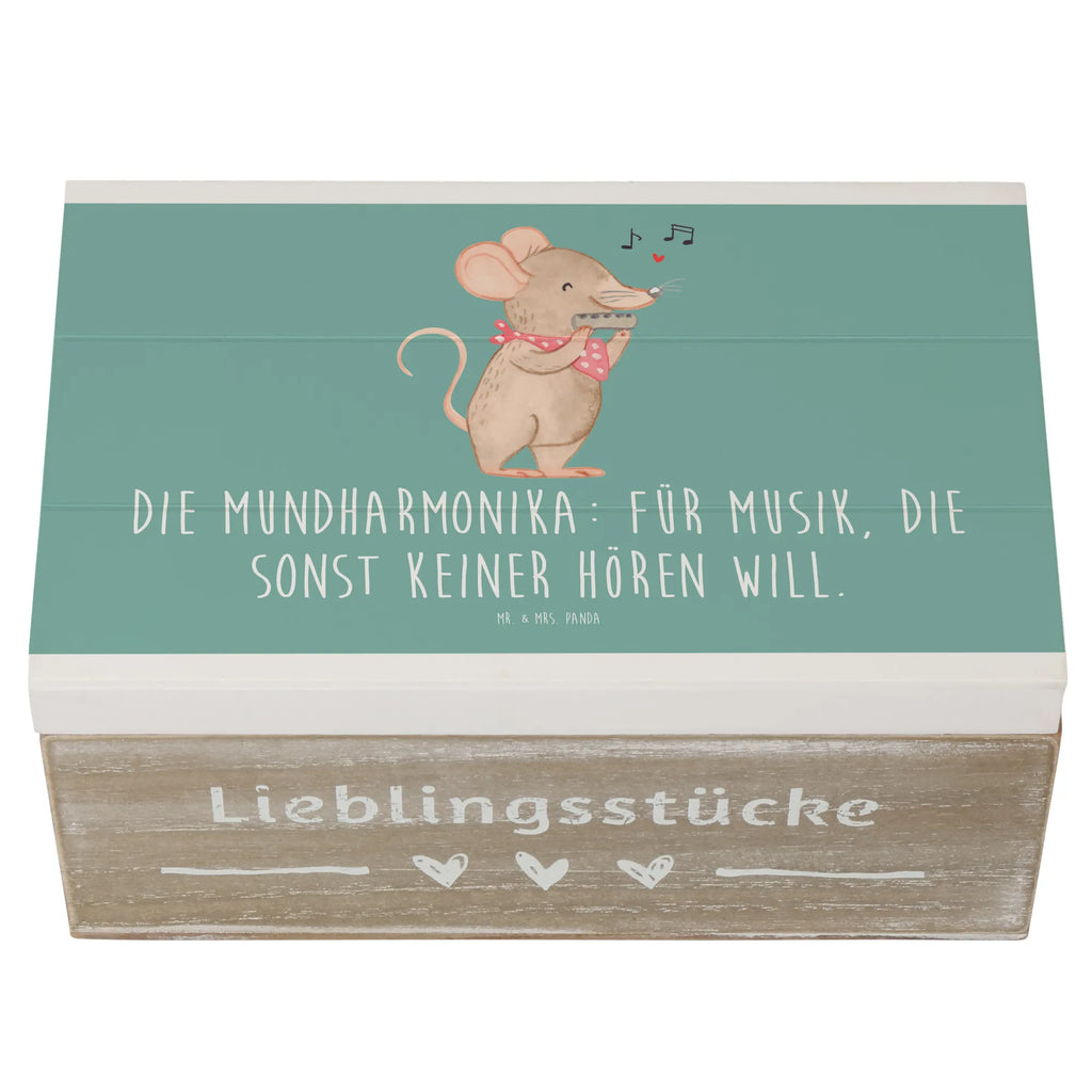 Holzkiste Musik Mundharmonika Holzkiste, Kiste, Schatzkiste, Truhe, Schatulle, XXL, Erinnerungsbox, Erinnerungskiste, Dekokiste, Aufbewahrungsbox, Geschenkbox, Geschenkdose, Instrumente, Geschenke Musiker, Musikliebhaber