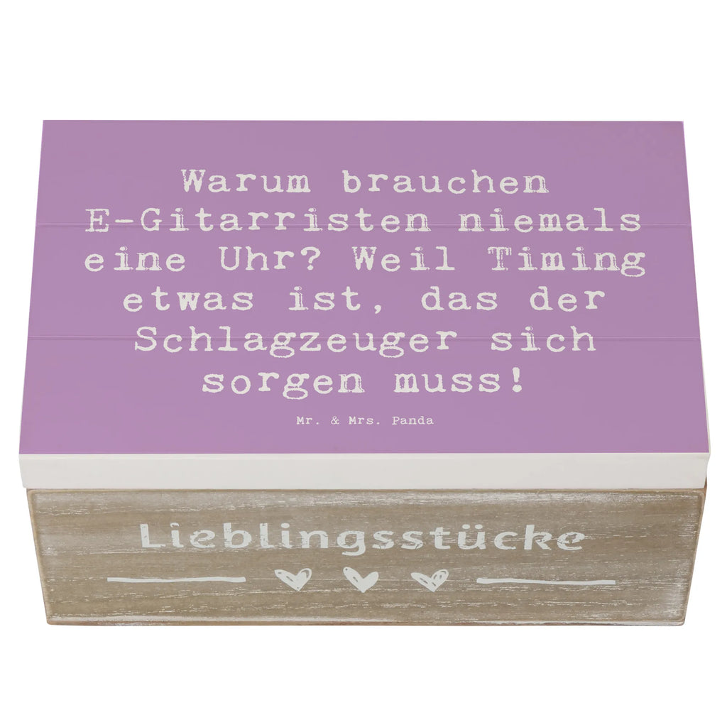 Holzkiste Spruch E-Gitarre Timing Holzkiste, Kiste, Schatzkiste, Truhe, Schatulle, XXL, Erinnerungsbox, Erinnerungskiste, Dekokiste, Aufbewahrungsbox, Geschenkbox, Geschenkdose, Instrumente, Geschenke Musiker, Musikliebhaber