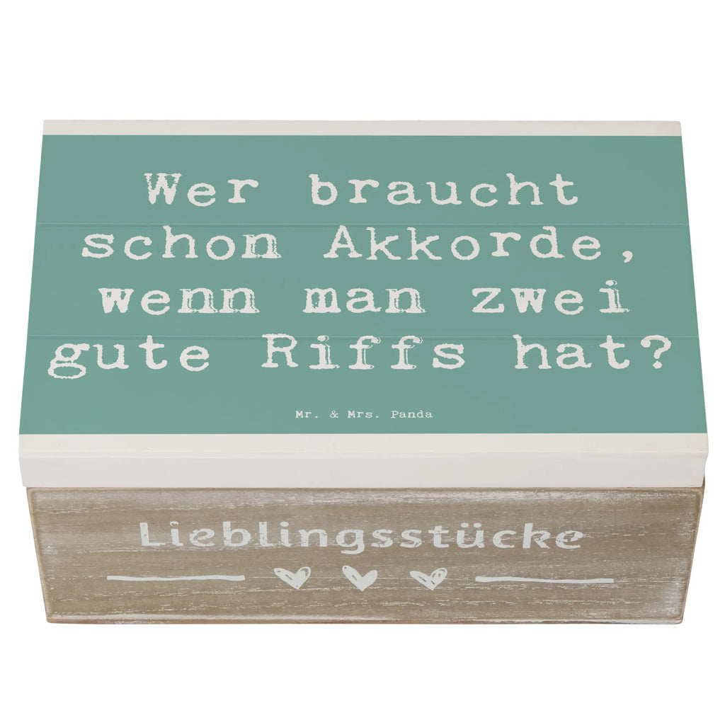 Holzkiste Spruch E-Gitarre Zwei Riffs Holzkiste, Kiste, Schatzkiste, Truhe, Schatulle, XXL, Erinnerungsbox, Erinnerungskiste, Dekokiste, Aufbewahrungsbox, Geschenkbox, Geschenkdose, Instrumente, Geschenke Musiker, Musikliebhaber