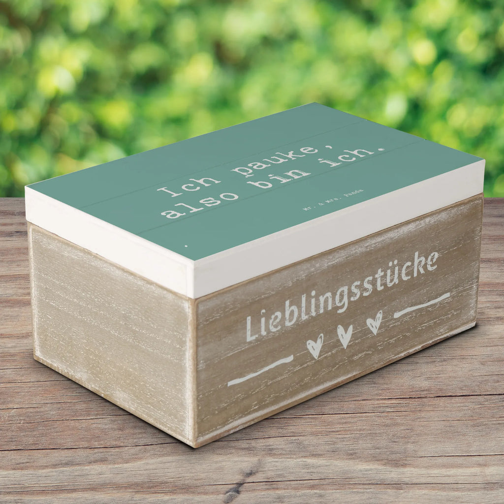 Holzkiste Spruch Pauken Motivation Holzkiste, Kiste, Schatzkiste, Truhe, Schatulle, XXL, Erinnerungsbox, Erinnerungskiste, Dekokiste, Aufbewahrungsbox, Geschenkbox, Geschenkdose, Instrumente, Geschenke Musiker, Musikliebhaber