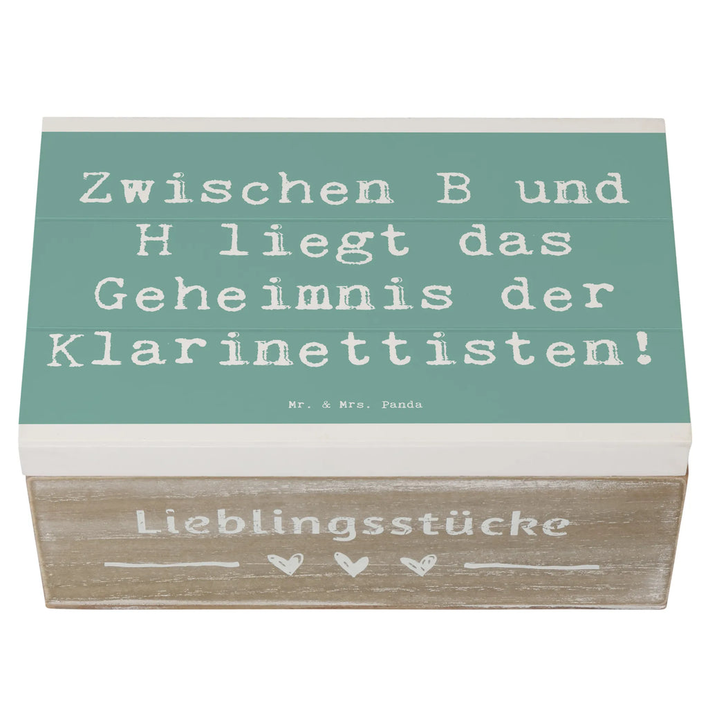 Holzkiste Spruch Klarinette Geheimnis Holzkiste, Kiste, Schatzkiste, Truhe, Schatulle, XXL, Erinnerungsbox, Erinnerungskiste, Dekokiste, Aufbewahrungsbox, Geschenkbox, Geschenkdose, Instrumente, Geschenke Musiker, Musikliebhaber