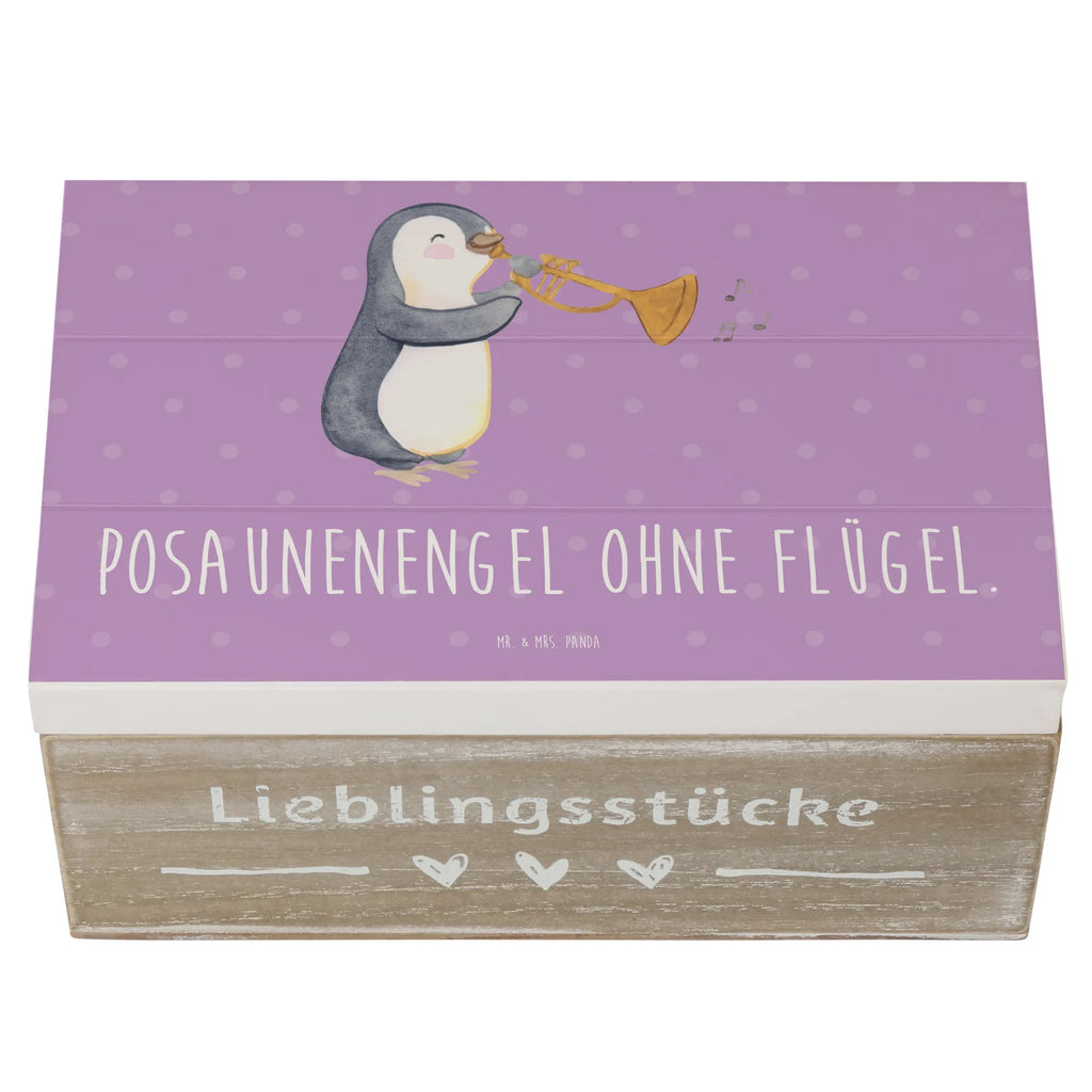 Holzkiste Engel Posaune Holzkiste, Kiste, Schatzkiste, Truhe, Schatulle, XXL, Erinnerungsbox, Erinnerungskiste, Dekokiste, Aufbewahrungsbox, Geschenkbox, Geschenkdose, Instrumente, Geschenke Musiker, Musikliebhaber