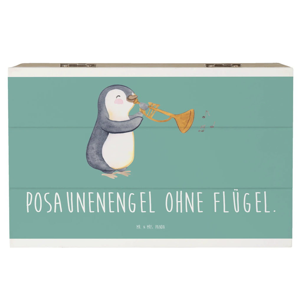 Holzkiste Engel Posaune Holzkiste, Kiste, Schatzkiste, Truhe, Schatulle, XXL, Erinnerungsbox, Erinnerungskiste, Dekokiste, Aufbewahrungsbox, Geschenkbox, Geschenkdose, Instrumente, Geschenke Musiker, Musikliebhaber