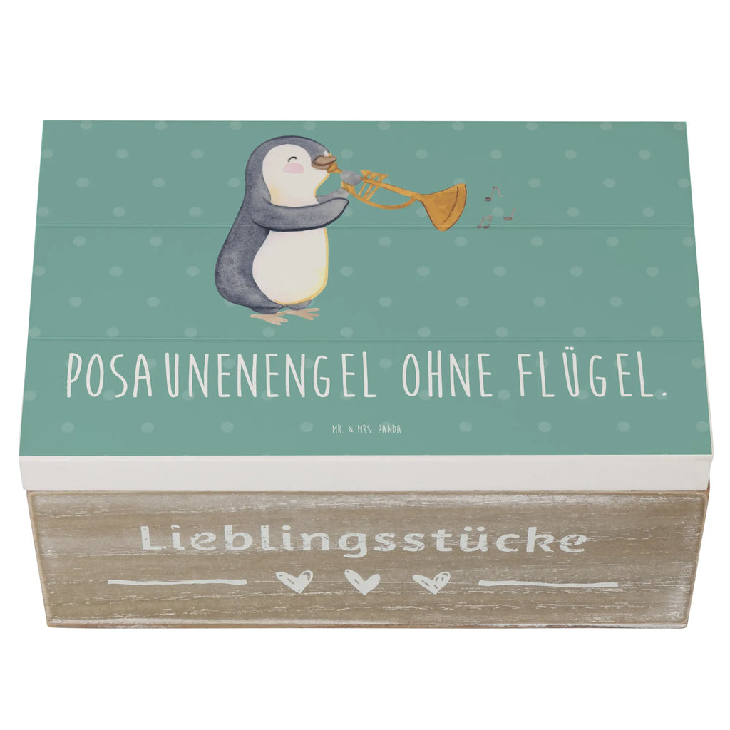 Holzkiste Engel Posaune Holzkiste, Kiste, Schatzkiste, Truhe, Schatulle, XXL, Erinnerungsbox, Erinnerungskiste, Dekokiste, Aufbewahrungsbox, Geschenkbox, Geschenkdose, Instrumente, Geschenke Musiker, Musikliebhaber