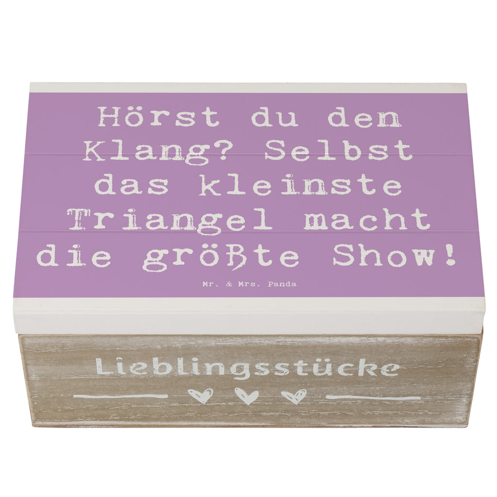 Holzkiste Spruch Triangel Klang Holzkiste, Kiste, Schatzkiste, Truhe, Schatulle, XXL, Erinnerungsbox, Erinnerungskiste, Dekokiste, Aufbewahrungsbox, Geschenkbox, Geschenkdose, Instrumente, Geschenke Musiker, Musikliebhaber