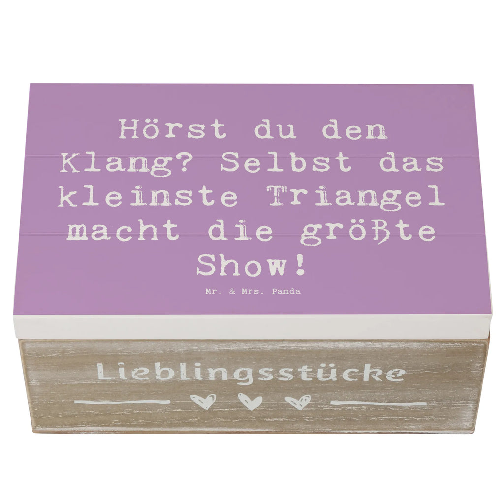 Holzkiste Spruch Triangel Klang Holzkiste, Kiste, Schatzkiste, Truhe, Schatulle, XXL, Erinnerungsbox, Erinnerungskiste, Dekokiste, Aufbewahrungsbox, Geschenkbox, Geschenkdose, Instrumente, Geschenke Musiker, Musikliebhaber