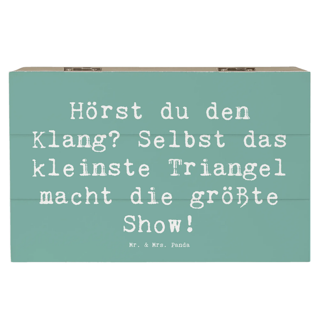 Holzkiste Spruch Triangel Klang Holzkiste, Kiste, Schatzkiste, Truhe, Schatulle, XXL, Erinnerungsbox, Erinnerungskiste, Dekokiste, Aufbewahrungsbox, Geschenkbox, Geschenkdose, Instrumente, Geschenke Musiker, Musikliebhaber