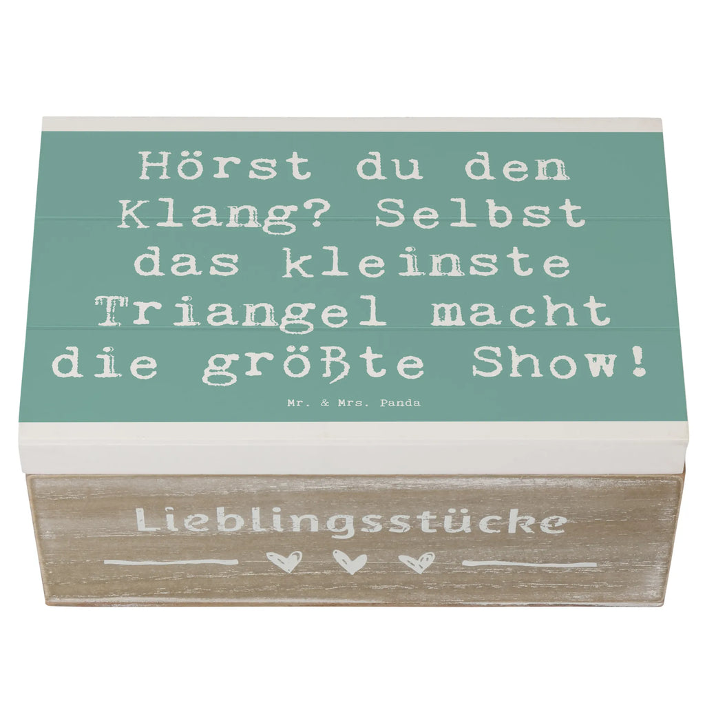 Holzkiste Spruch Triangel Klang Holzkiste, Kiste, Schatzkiste, Truhe, Schatulle, XXL, Erinnerungsbox, Erinnerungskiste, Dekokiste, Aufbewahrungsbox, Geschenkbox, Geschenkdose, Instrumente, Geschenke Musiker, Musikliebhaber