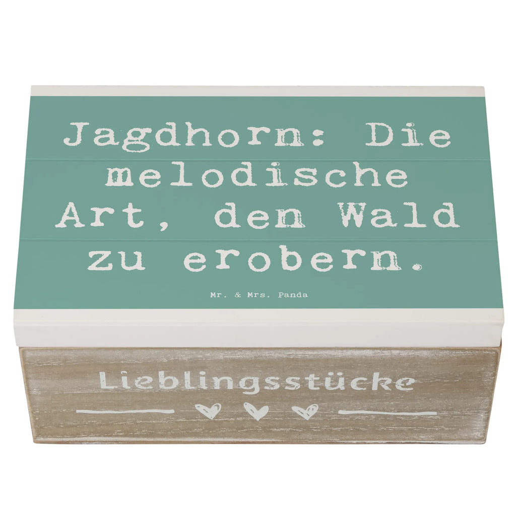 Holzkiste Spruch Jagdhorn Magie Holzkiste, Kiste, Schatzkiste, Truhe, Schatulle, XXL, Erinnerungsbox, Erinnerungskiste, Dekokiste, Aufbewahrungsbox, Geschenkbox, Geschenkdose, Instrumente, Geschenke Musiker, Musikliebhaber