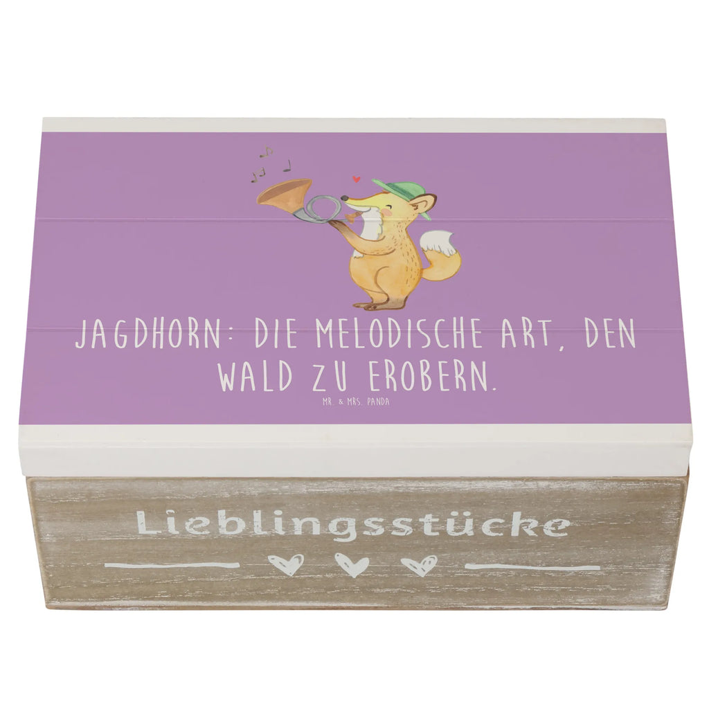 Holzkiste Jagdhorn Magie Holzkiste, Kiste, Schatzkiste, Truhe, Schatulle, XXL, Erinnerungsbox, Erinnerungskiste, Dekokiste, Aufbewahrungsbox, Geschenkbox, Geschenkdose, Instrumente, Geschenke Musiker, Musikliebhaber