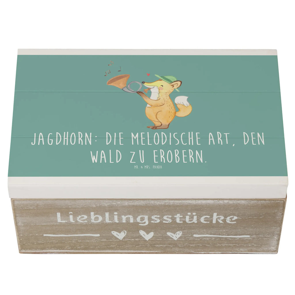 Holzkiste Jagdhorn Magie Holzkiste, Kiste, Schatzkiste, Truhe, Schatulle, XXL, Erinnerungsbox, Erinnerungskiste, Dekokiste, Aufbewahrungsbox, Geschenkbox, Geschenkdose, Instrumente, Geschenke Musiker, Musikliebhaber