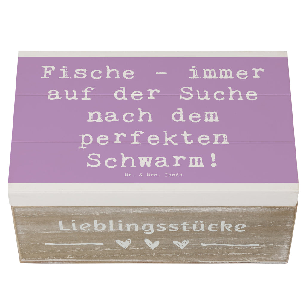 Holzkiste Spruch Fische Schwarm Holzkiste, Kiste, Schatzkiste, Truhe, Schatulle, XXL, Erinnerungsbox, Erinnerungskiste, Dekokiste, Aufbewahrungsbox, Geschenkbox, Geschenkdose, Tierkreiszeichen, Sternzeichen, Horoskop, Astrologie, Aszendent