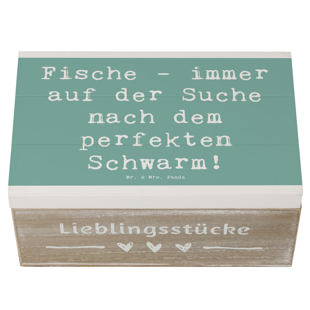 Holzkiste Spruch Fische Schwarm Holzkiste, Kiste, Schatzkiste, Truhe, Schatulle, XXL, Erinnerungsbox, Erinnerungskiste, Dekokiste, Aufbewahrungsbox, Geschenkbox, Geschenkdose, Tierkreiszeichen, Sternzeichen, Horoskop, Astrologie, Aszendent