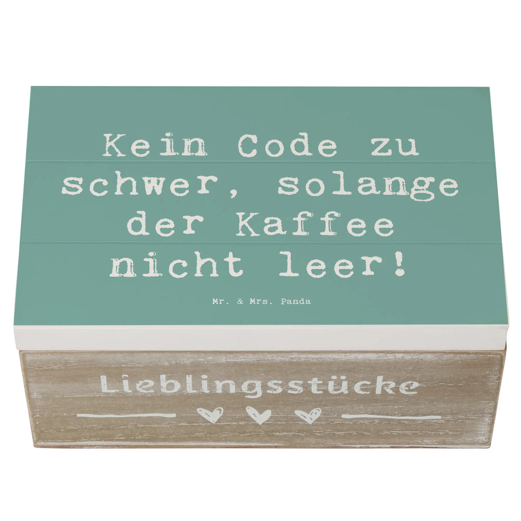 Holzkiste Spruch Code und Kaffee Holzkiste, Kiste, Schatzkiste, Truhe, Schatulle, XXL, Erinnerungsbox, Erinnerungskiste, Dekokiste, Aufbewahrungsbox, Geschenkbox, Geschenkdose, Beruf, Ausbildung, Jubiläum, Abschied, Rente, Kollege, Kollegin, Geschenk, Schenken, Arbeitskollege, Mitarbeiter, Firma, Danke, Dankeschön