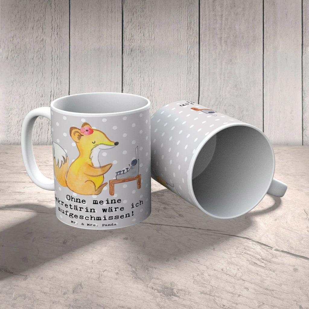 Tasse Ohne meine Sekretärin wäre ich aufgeschmissen! Tasse, Kaffeetasse, Teetasse, Becher, Kaffeebecher, Teebecher, Keramiktasse, Porzellantasse, Büro Tasse, Geschenk Tasse, Tasse Sprüche, Tasse Motive, Kaffeetassen, Tasse bedrucken, Designer Tasse, Cappuccino Tassen, Schöne Teetassen, Beruf, Ausbildung, Jubiläum, Abschied, Rente, Kollege, Kollegin, Geschenk, Schenken, Arbeitskollege, Mitarbeiter, Firma, Danke, Dankeschön