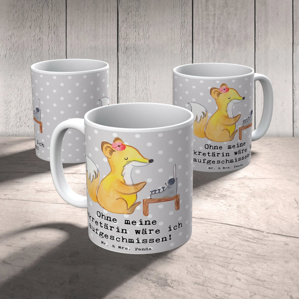 Tasse Ohne meine Sekretärin wäre ich aufgeschmissen! Tasse, Kaffeetasse, Teetasse, Becher, Kaffeebecher, Teebecher, Keramiktasse, Porzellantasse, Büro Tasse, Geschenk Tasse, Tasse Sprüche, Tasse Motive, Kaffeetassen, Tasse bedrucken, Designer Tasse, Cappuccino Tassen, Schöne Teetassen, Beruf, Ausbildung, Jubiläum, Abschied, Rente, Kollege, Kollegin, Geschenk, Schenken, Arbeitskollege, Mitarbeiter, Firma, Danke, Dankeschön