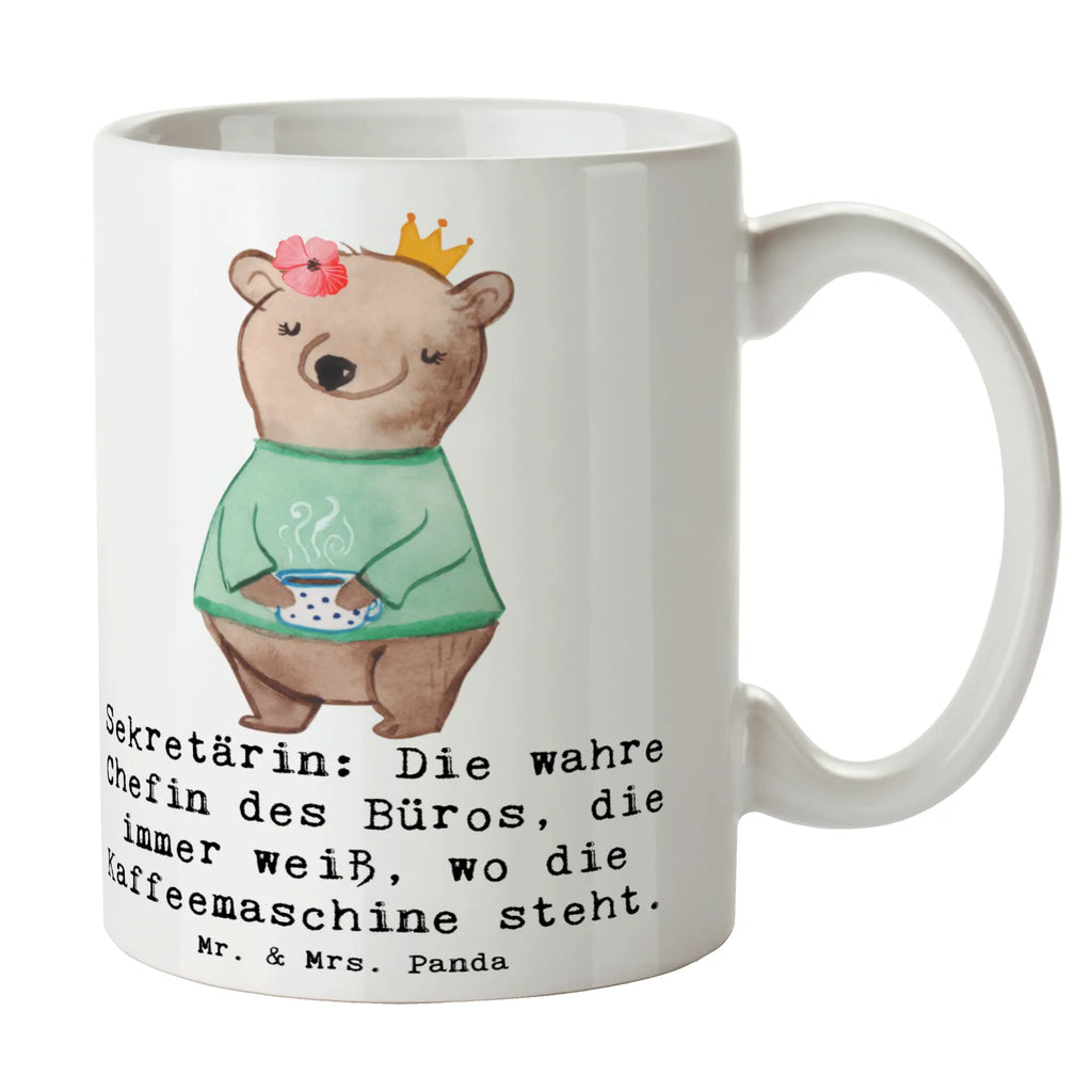 Tasse Sekretärin: Die wahre Chefin des Büros, die immer weiß, wo die Kaffeemaschine steht. Tasse, Kaffeetasse, Teetasse, Becher, Kaffeebecher, Teebecher, Keramiktasse, Porzellantasse, Büro Tasse, Geschenk Tasse, Tasse Sprüche, Tasse Motive, Kaffeetassen, Tasse bedrucken, Designer Tasse, Cappuccino Tassen, Schöne Teetassen, Beruf, Ausbildung, Jubiläum, Abschied, Rente, Kollege, Kollegin, Geschenk, Schenken, Arbeitskollege, Mitarbeiter, Firma, Danke, Dankeschön