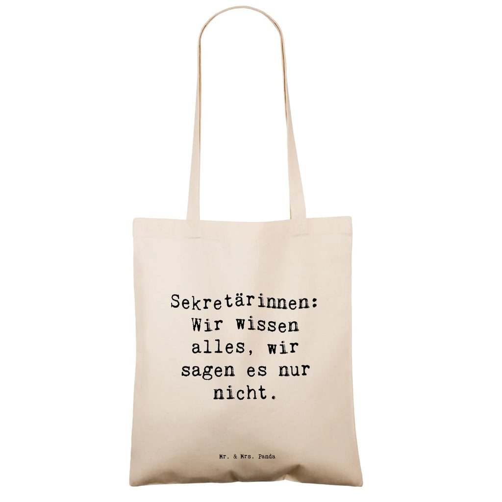 Tragetasche Spruch Sekretärinnen: Wir wissen alles, wir sagen es nur nicht. Beuteltasche, Beutel, Einkaufstasche, Jutebeutel, Stoffbeutel, Tasche, Shopper, Umhängetasche, Strandtasche, Schultertasche, Stofftasche, Tragetasche, Badetasche, Jutetasche, Einkaufstüte, Laptoptasche, Beruf, Ausbildung, Jubiläum, Abschied, Rente, Kollege, Kollegin, Geschenk, Schenken, Arbeitskollege, Mitarbeiter, Firma, Danke, Dankeschön