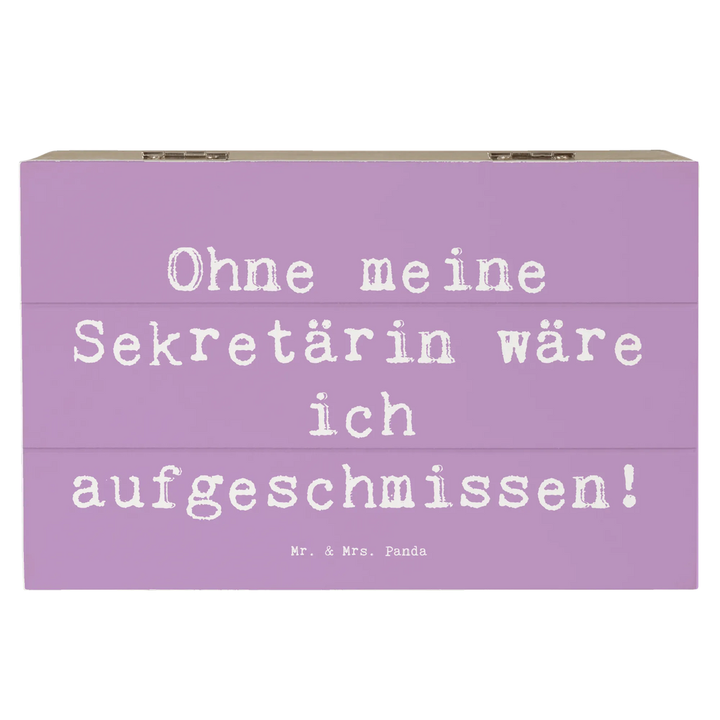 Holzkiste Spruch Ohne meine Sekretärin wäre ich aufgeschmissen! Holzkiste, Kiste, Schatzkiste, Truhe, Schatulle, XXL, Erinnerungsbox, Erinnerungskiste, Dekokiste, Aufbewahrungsbox, Geschenkbox, Geschenkdose, Beruf, Ausbildung, Jubiläum, Abschied, Rente, Kollege, Kollegin, Geschenk, Schenken, Arbeitskollege, Mitarbeiter, Firma, Danke, Dankeschön