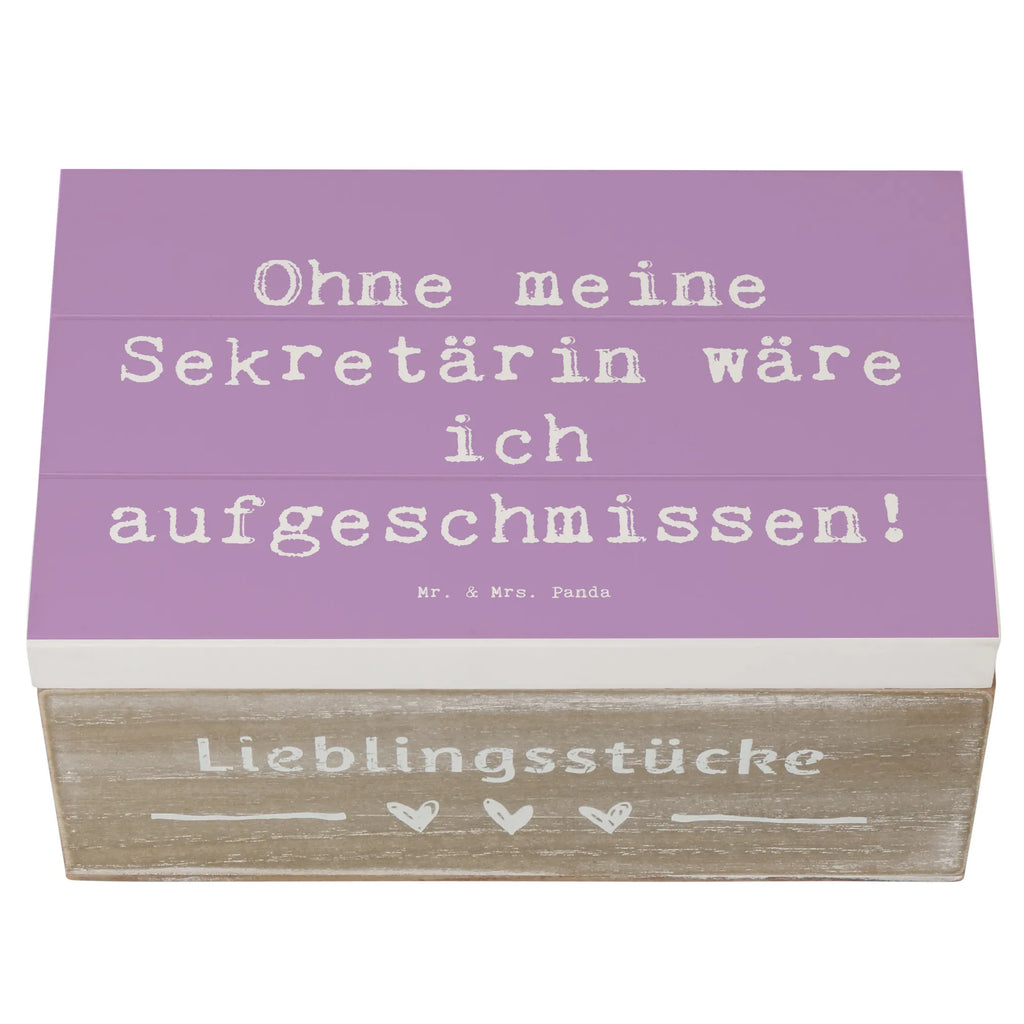 Holzkiste Spruch Ohne meine Sekretärin wäre ich aufgeschmissen! Holzkiste, Kiste, Schatzkiste, Truhe, Schatulle, XXL, Erinnerungsbox, Erinnerungskiste, Dekokiste, Aufbewahrungsbox, Geschenkbox, Geschenkdose, Beruf, Ausbildung, Jubiläum, Abschied, Rente, Kollege, Kollegin, Geschenk, Schenken, Arbeitskollege, Mitarbeiter, Firma, Danke, Dankeschön