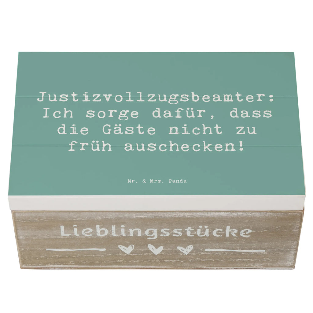 Holzkiste Spruch Justizvollzugsbeamter: Ich sorge dafür, dass die Gäste nicht zu früh auschecken! Holzkiste, Kiste, Schatzkiste, Truhe, Schatulle, XXL, Erinnerungsbox, Erinnerungskiste, Dekokiste, Aufbewahrungsbox, Geschenkbox, Geschenkdose, Beruf, Ausbildung, Jubiläum, Abschied, Rente, Kollege, Kollegin, Geschenk, Schenken, Arbeitskollege, Mitarbeiter, Firma, Danke, Dankeschön