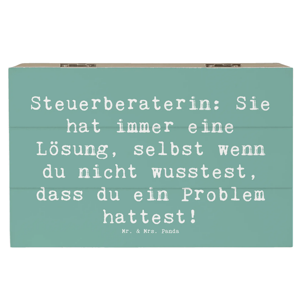 Holzkiste Spruch Steuerberaterin: Sie hat immer eine Lösung, selbst wenn du nicht wusstest, dass du ein Problem hattest! Holzkiste, Kiste, Schatzkiste, Truhe, Schatulle, XXL, Erinnerungsbox, Erinnerungskiste, Dekokiste, Aufbewahrungsbox, Geschenkbox, Geschenkdose, Beruf, Ausbildung, Jubiläum, Abschied, Rente, Kollege, Kollegin, Geschenk, Schenken, Arbeitskollege, Mitarbeiter, Firma, Danke, Dankeschön