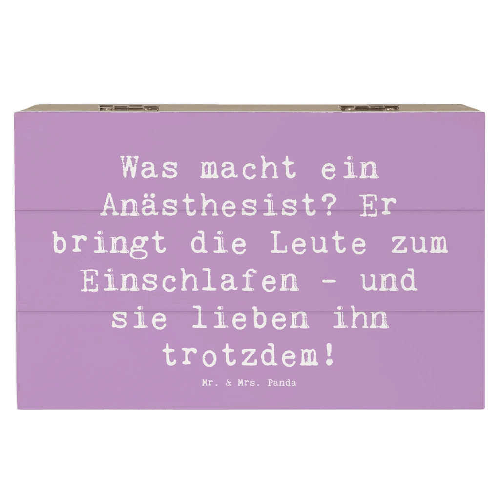 Holzkiste Spruch Was macht ein Anästhesist? Er bringt die Leute zum Einschlafen - und sie lieben ihn trotzdem! Holzkiste, Kiste, Schatzkiste, Truhe, Schatulle, XXL, Erinnerungsbox, Erinnerungskiste, Dekokiste, Aufbewahrungsbox, Geschenkbox, Geschenkdose, Beruf, Ausbildung, Jubiläum, Abschied, Rente, Kollege, Kollegin, Geschenk, Schenken, Arbeitskollege, Mitarbeiter, Firma, Danke, Dankeschön