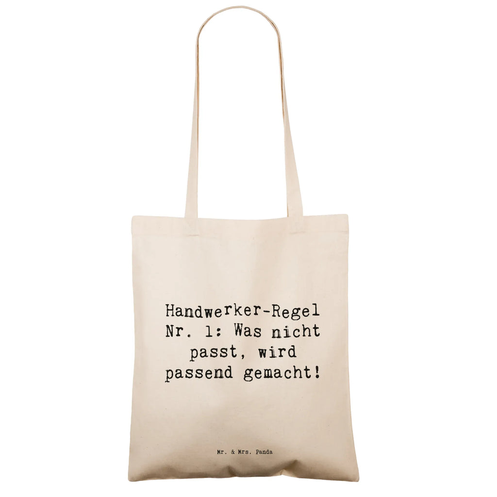 Tragetasche Spruch Handwerker-Regel Nr. 1: Was nicht passt, wird passend gemacht! Beuteltasche, Beutel, Einkaufstasche, Jutebeutel, Stoffbeutel, Tasche, Shopper, Umhängetasche, Strandtasche, Schultertasche, Stofftasche, Tragetasche, Badetasche, Jutetasche, Einkaufstüte, Laptoptasche, Beruf, Ausbildung, Jubiläum, Abschied, Rente, Kollege, Kollegin, Geschenk, Schenken, Arbeitskollege, Mitarbeiter, Firma, Danke, Dankeschön