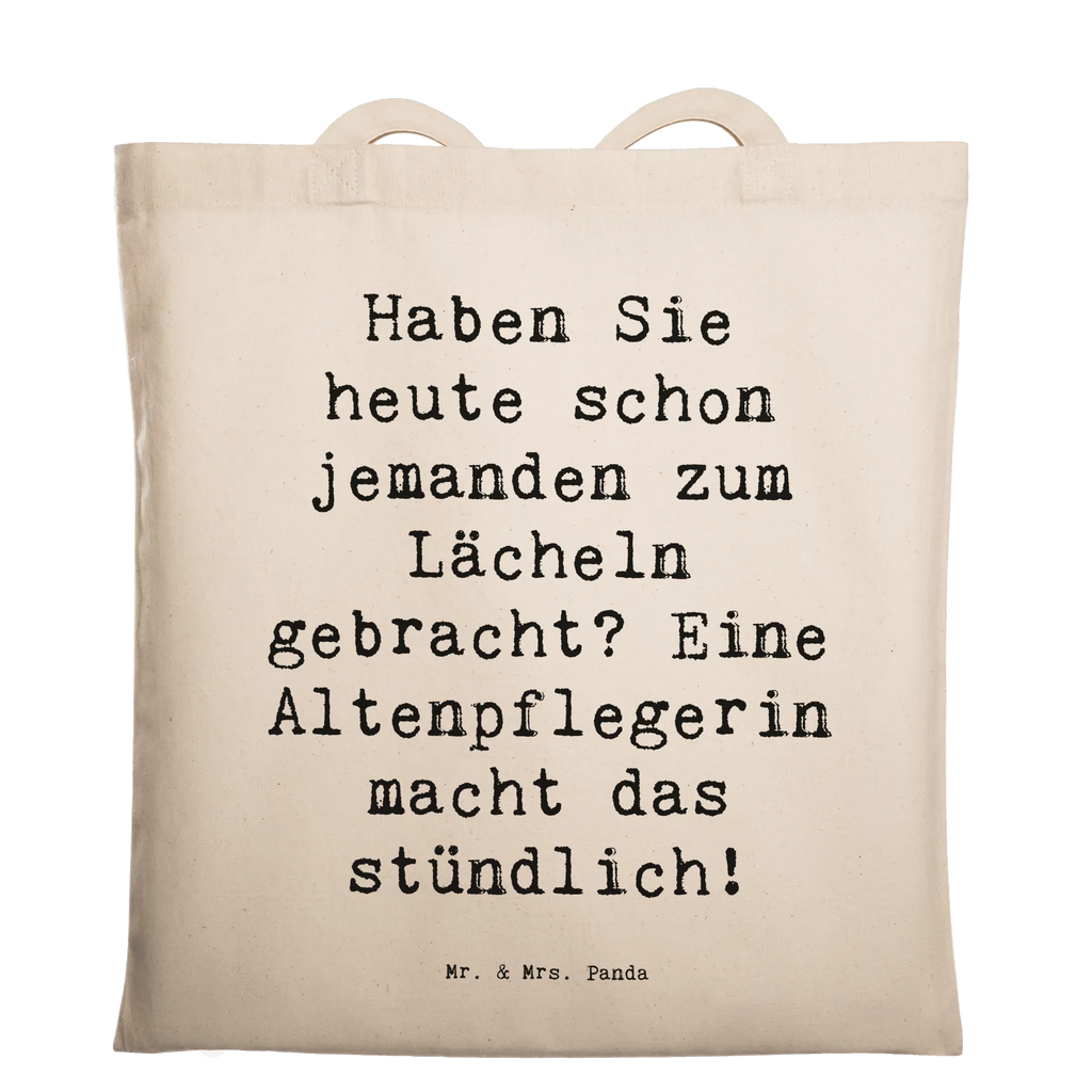 Tragetasche Spruch Altenpflegerin Lächeln Beuteltasche, Beutel, Einkaufstasche, Jutebeutel, Stoffbeutel, Tasche, Shopper, Umhängetasche, Strandtasche, Schultertasche, Stofftasche, Tragetasche, Badetasche, Jutetasche, Einkaufstüte, Laptoptasche, Beruf, Ausbildung, Jubiläum, Abschied, Rente, Kollege, Kollegin, Geschenk, Schenken, Arbeitskollege, Mitarbeiter, Firma, Danke, Dankeschön