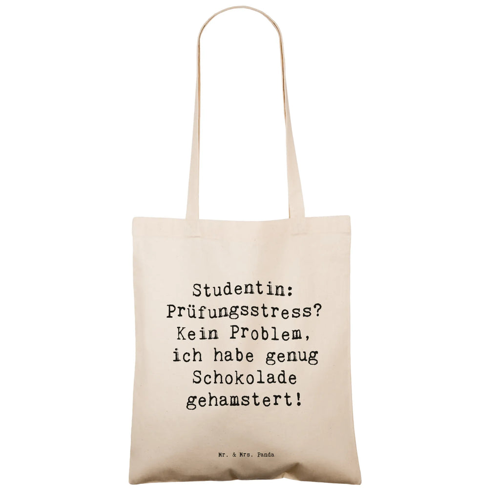 Tragetasche Spruch Studentin: Prüfungsstress? Kein Problem, ich habe genug Schokolade gehamstert! Beuteltasche, Beutel, Einkaufstasche, Jutebeutel, Stoffbeutel, Tasche, Shopper, Umhängetasche, Strandtasche, Schultertasche, Stofftasche, Tragetasche, Badetasche, Jutetasche, Einkaufstüte, Laptoptasche, Beruf, Ausbildung, Jubiläum, Abschied, Rente, Kollege, Kollegin, Geschenk, Schenken, Arbeitskollege, Mitarbeiter, Firma, Danke, Dankeschön