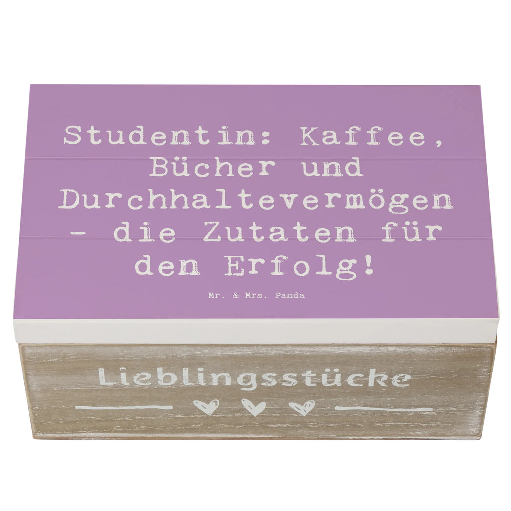 Holzkiste Spruch Studentin: Kaffee, Bücher und Durchhaltevermögen - die Zutaten für den Erfolg! Holzkiste, Kiste, Schatzkiste, Truhe, Schatulle, XXL, Erinnerungsbox, Erinnerungskiste, Dekokiste, Aufbewahrungsbox, Geschenkbox, Geschenkdose, Beruf, Ausbildung, Jubiläum, Abschied, Rente, Kollege, Kollegin, Geschenk, Schenken, Arbeitskollege, Mitarbeiter, Firma, Danke, Dankeschön