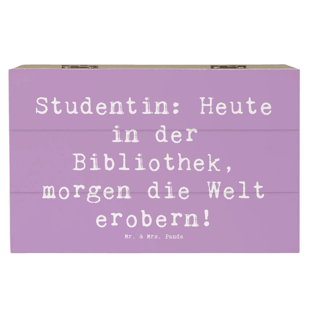 Holzkiste Spruch Studentin: Heute in der Bibliothek, morgen die Welt erobern! Holzkiste, Kiste, Schatzkiste, Truhe, Schatulle, XXL, Erinnerungsbox, Erinnerungskiste, Dekokiste, Aufbewahrungsbox, Geschenkbox, Geschenkdose, Beruf, Ausbildung, Jubiläum, Abschied, Rente, Kollege, Kollegin, Geschenk, Schenken, Arbeitskollege, Mitarbeiter, Firma, Danke, Dankeschön