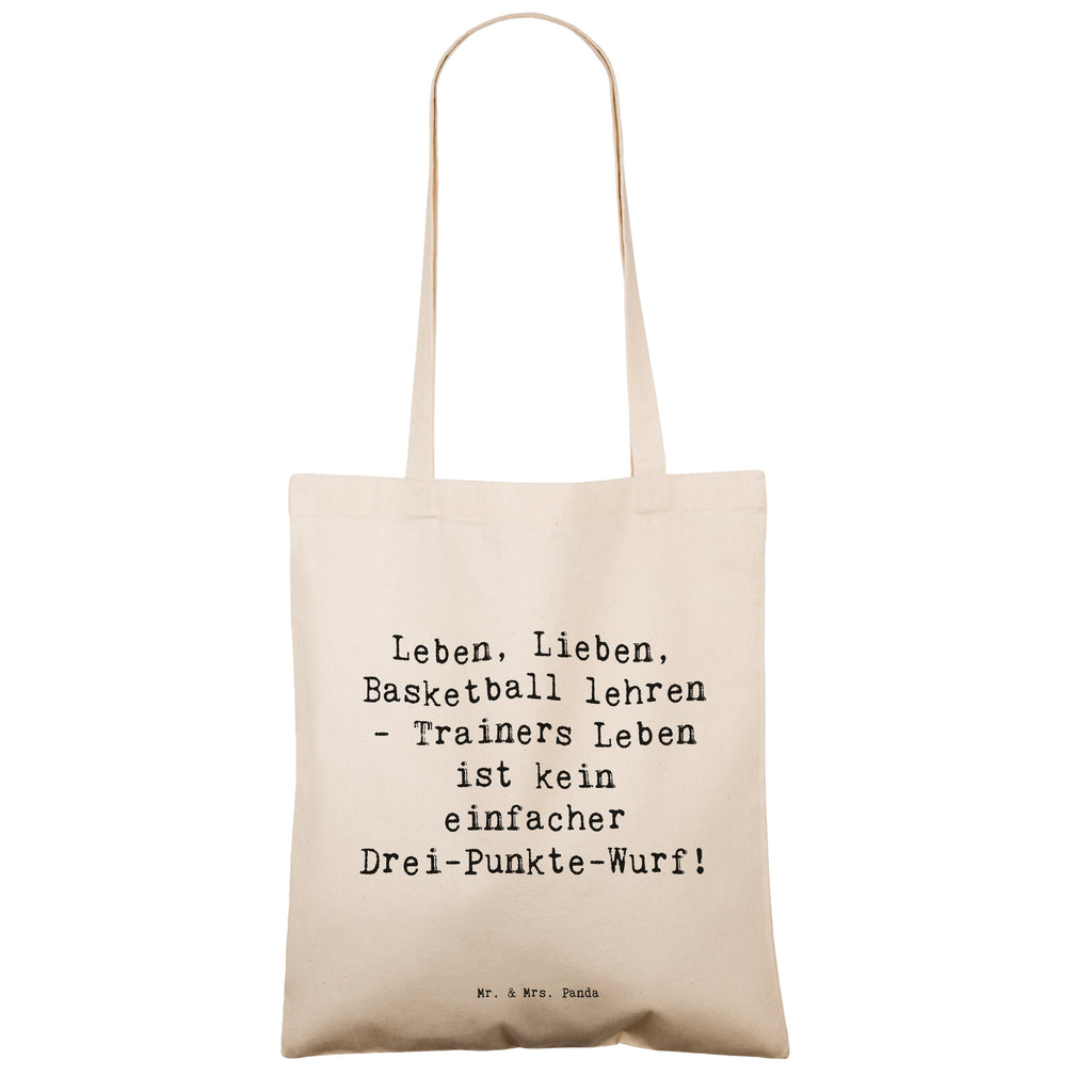 Tragetasche Spruch Leben, Lieben, Basketball lehren - Trainers Leben ist kein einfacher Drei-Punkte-Wurf! Beuteltasche, Beutel, Einkaufstasche, Jutebeutel, Stoffbeutel, Tasche, Shopper, Umhängetasche, Strandtasche, Schultertasche, Stofftasche, Tragetasche, Badetasche, Jutetasche, Einkaufstüte, Laptoptasche, Beruf, Ausbildung, Jubiläum, Abschied, Rente, Kollege, Kollegin, Geschenk, Schenken, Arbeitskollege, Mitarbeiter, Firma, Danke, Dankeschön