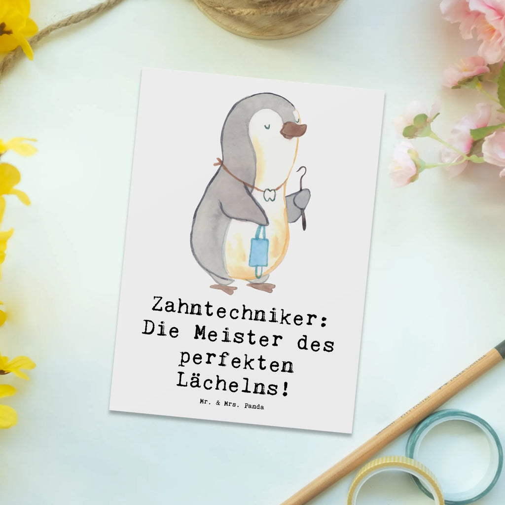 Postkarte Zahntechniker: Die Meister des perfekten Lächelns! Postkarte, Karte, Geschenkkarte, Grußkarte, Einladung, Ansichtskarte, Geburtstagskarte, Einladungskarte, Dankeskarte, Ansichtskarten, Einladung Geburtstag, Einladungskarten Geburtstag, Beruf, Ausbildung, Jubiläum, Abschied, Rente, Kollege, Kollegin, Geschenk, Schenken, Arbeitskollege, Mitarbeiter, Firma, Danke, Dankeschön