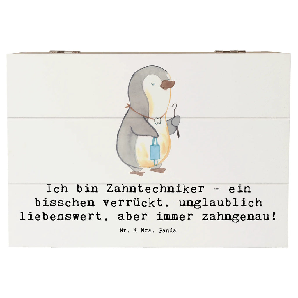 Holzkiste Ich bin Zahntechniker - ein bisschen verrückt, unglaublich liebenswert, aber immer zahngenau! Holzkiste, Kiste, Schatzkiste, Truhe, Schatulle, XXL, Erinnerungsbox, Erinnerungskiste, Dekokiste, Aufbewahrungsbox, Geschenkbox, Geschenkdose, Beruf, Ausbildung, Jubiläum, Abschied, Rente, Kollege, Kollegin, Geschenk, Schenken, Arbeitskollege, Mitarbeiter, Firma, Danke, Dankeschön