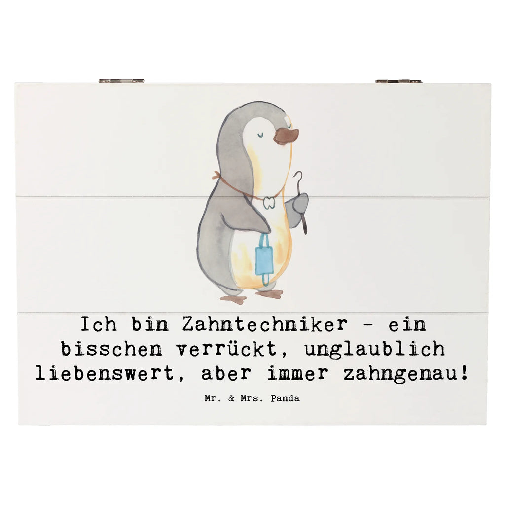 Holzkiste Ich bin Zahntechniker - ein bisschen verrückt, unglaublich liebenswert, aber immer zahngenau! Holzkiste, Kiste, Schatzkiste, Truhe, Schatulle, XXL, Erinnerungsbox, Erinnerungskiste, Dekokiste, Aufbewahrungsbox, Geschenkbox, Geschenkdose, Beruf, Ausbildung, Jubiläum, Abschied, Rente, Kollege, Kollegin, Geschenk, Schenken, Arbeitskollege, Mitarbeiter, Firma, Danke, Dankeschön