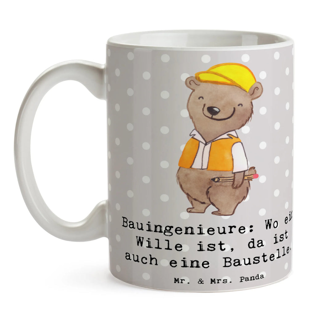 Tasse Bauingenieure: Wo ein Wille ist, da ist auch eine Baustelle. Tasse, Kaffeetasse, Teetasse, Becher, Kaffeebecher, Teebecher, Keramiktasse, Porzellantasse, Büro Tasse, Geschenk Tasse, Tasse Sprüche, Tasse Motive, Kaffeetassen, Tasse bedrucken, Designer Tasse, Cappuccino Tassen, Schöne Teetassen, Beruf, Ausbildung, Jubiläum, Abschied, Rente, Kollege, Kollegin, Geschenk, Schenken, Arbeitskollege, Mitarbeiter, Firma, Danke, Dankeschön