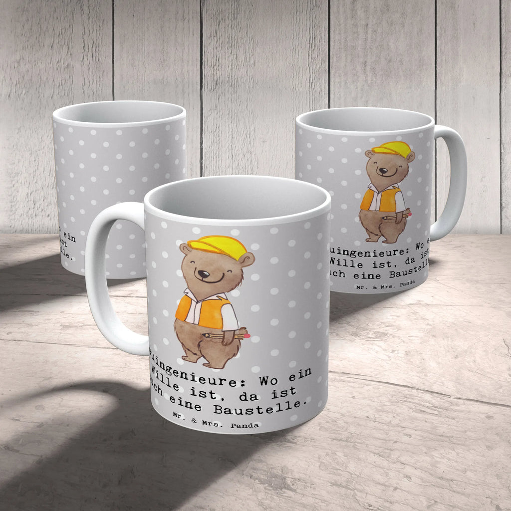 Tasse Bauingenieure: Wo ein Wille ist, da ist auch eine Baustelle. Tasse, Kaffeetasse, Teetasse, Becher, Kaffeebecher, Teebecher, Keramiktasse, Porzellantasse, Büro Tasse, Geschenk Tasse, Tasse Sprüche, Tasse Motive, Kaffeetassen, Tasse bedrucken, Designer Tasse, Cappuccino Tassen, Schöne Teetassen, Beruf, Ausbildung, Jubiläum, Abschied, Rente, Kollege, Kollegin, Geschenk, Schenken, Arbeitskollege, Mitarbeiter, Firma, Danke, Dankeschön